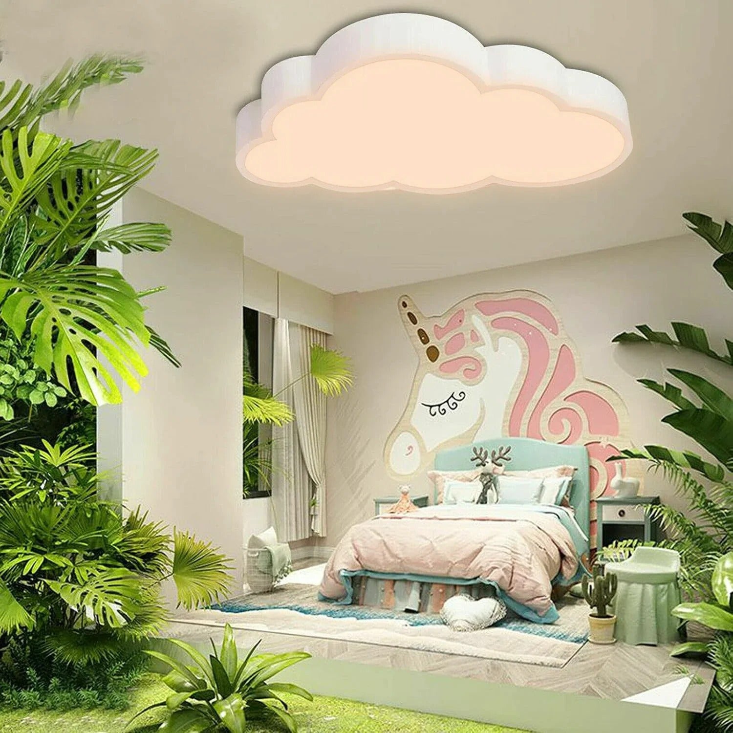 Wolkvormige LED Plafondlamp – 36W Warm Wit 3000K – Acryl Design Plafondverlichting voor Slaapkamer, Kinderkamer en Woonkamer