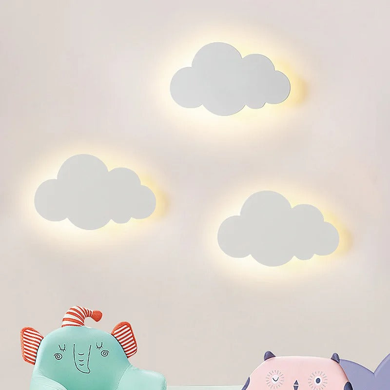 Wolk LED Wandlamp – Dimbare Wandverlichting met Speels Design voor Babykamer en Slaapkamer