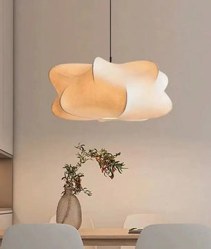 Wabi Sabi Hanglamp van Zijde – Japans Minimalistische Plafondlamp met E27 Fitting voor Sfeerverlichting