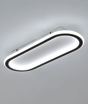 Ultradunne LED Plafondlamp 33W – Zwart Wit Design 41 cm – Koel Wit 6500K – 3712 Lumen – Slechts 4,8 cm Hoog