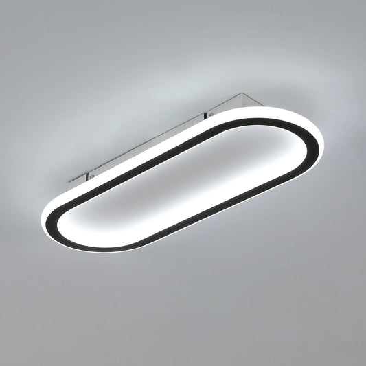 Ultradunne LED Plafondlamp 33W – Zwart Wit Design 41 cm – Koel Wit 6500K – 3712 Lumen – Slechts 4,8 cm Hoog