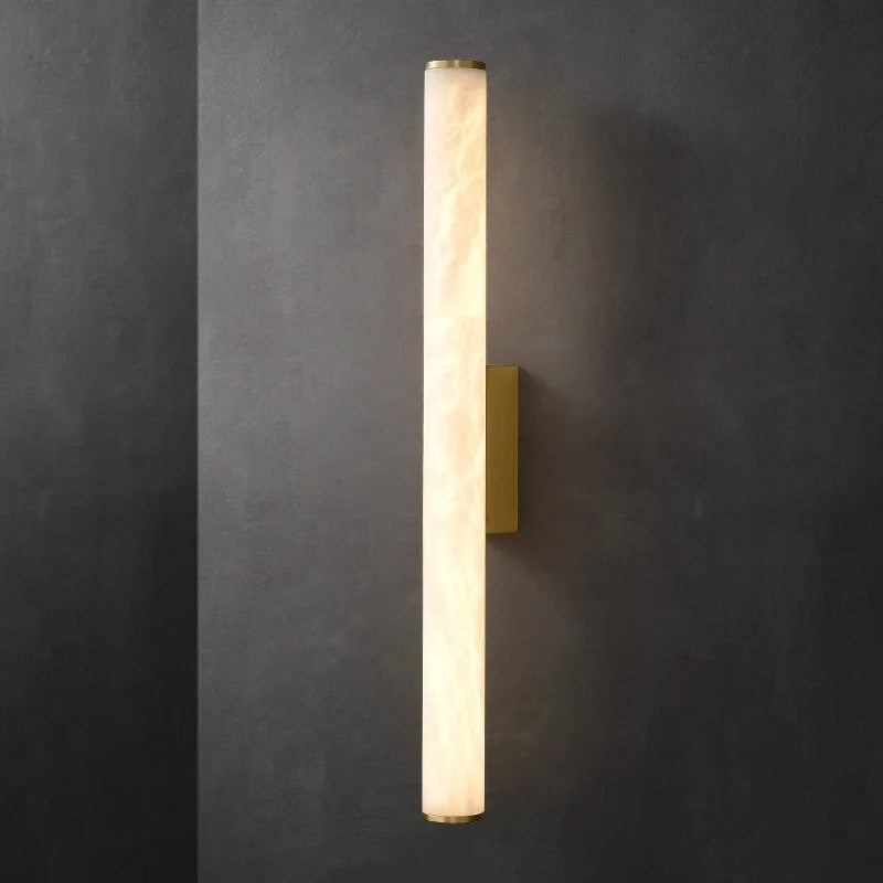 Luxe Marmeren Wandlamp – Minimalistisch Design met Massief Koper, Sfeervolle Verlichting voor Woonkamer & Slaapkamer