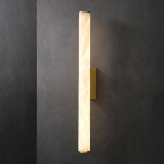 Luxe Marmeren Wandlamp – Minimalistisch Design met Massief Koper, Sfeervolle Verlichting voor Woonkamer & Slaapkamer