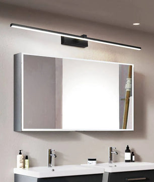 Moderne LED Wandlamp Spiegelverlichting – Minimalistische Striplamp 40 tot 100 cm, Zwart of Wit, Neutraal of Driekleurig Licht voor Badkamer & Interieur