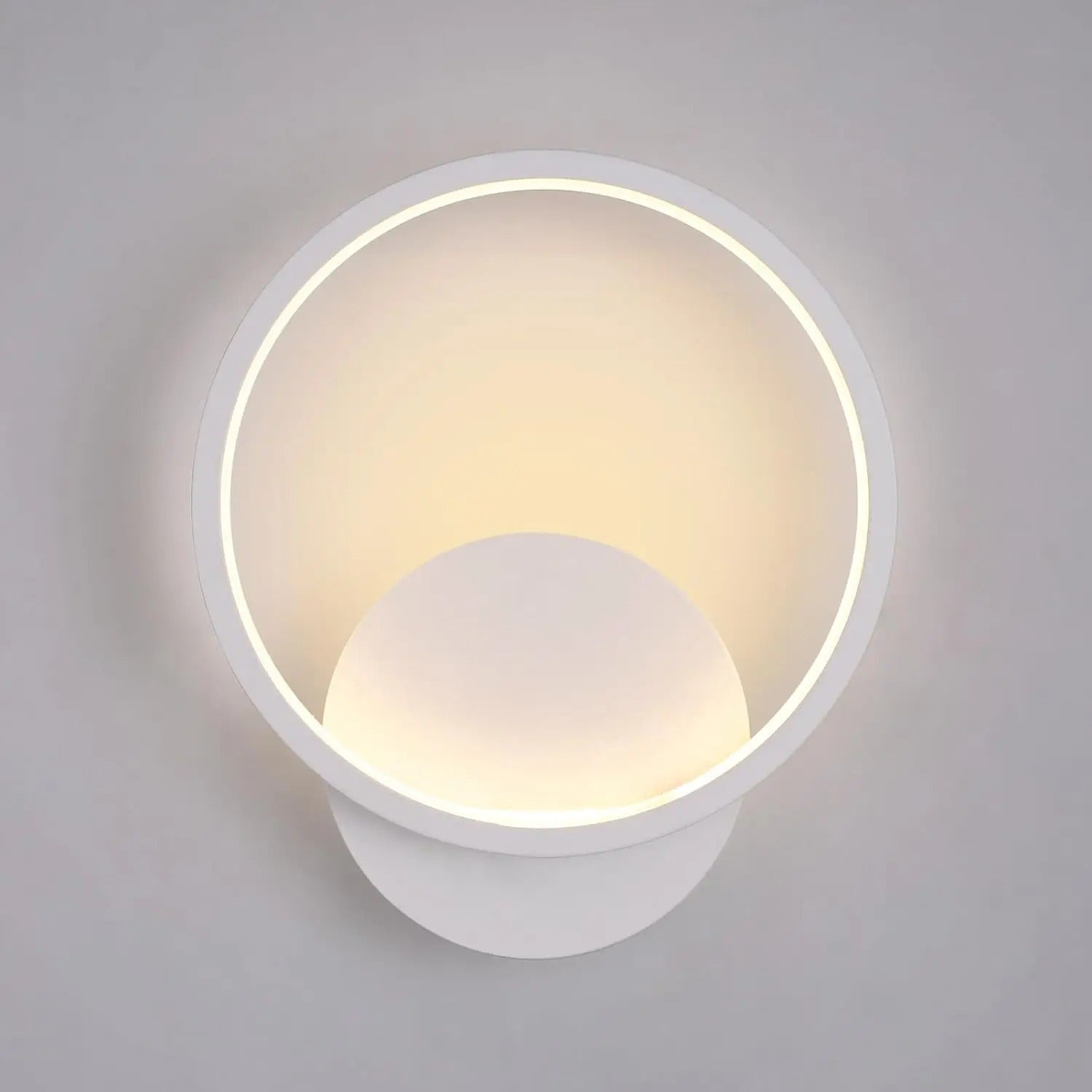 Moderne Ronde LED Wandlamp – 12W Warm Wit 3000K – Acryl en Aluminium Design voor Woonkamer en Slaapkamer