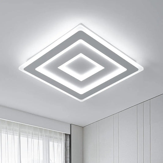 Moderne Vierkante LED Plafondlamp – 42W Acryl Wit – Heldere Basisverlichting voor Slaapkamer, Woonkamer en Keuken