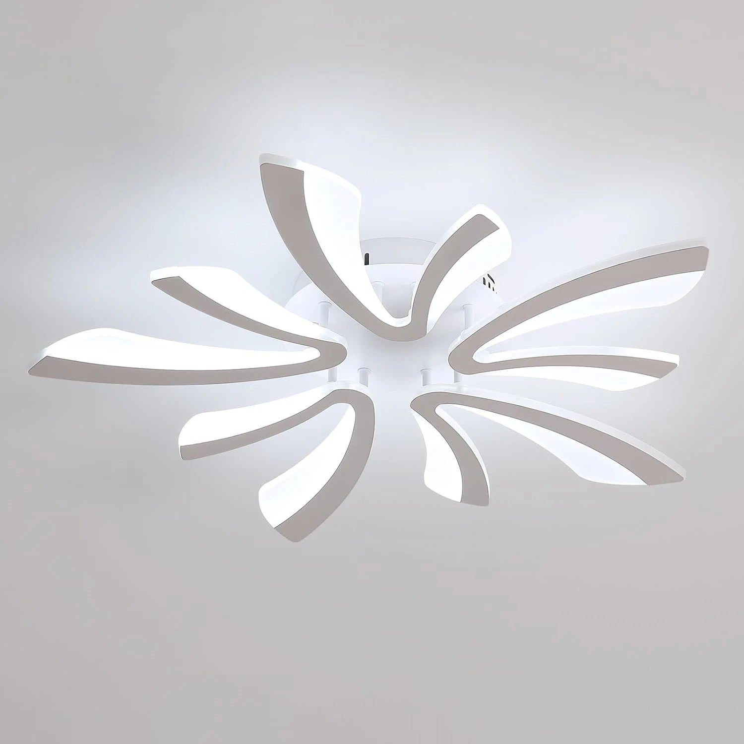 Moderne LED Plafondlamp 50W – V-Vormige 5-Kops Designlamp – Acryl – Neutraal of Koud Wit – 5625 Lumen