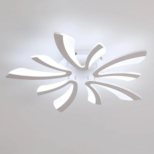 Moderne LED Plafondlamp 50W – V-Vormige 5-Kops Designlamp – Acryl – Neutraal of Koud Wit – 5625 Lumen