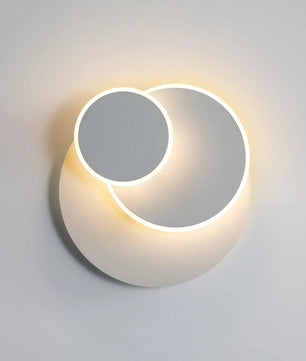 Moderne LED Wandlamp – Creatief Ronde Eclipse Wandverlichting 15W met 350° Draaibaar Design