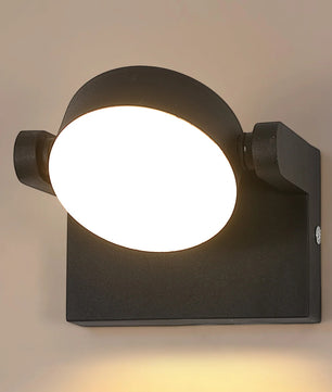 Moderne LED Wandlamp – 20W Binnen en Buiten – Draaibaar LED Paneel – Warm Wit 3000K – Zwart Aluminium – IP65