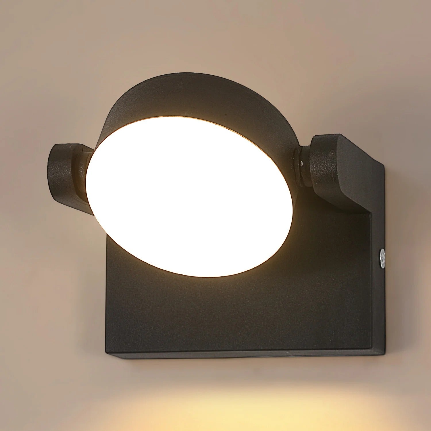 Moderne LED Wandlamp – 20W Binnen en Buiten – Draaibaar LED Paneel – Warm Wit 3000K – Zwart Aluminium – IP65