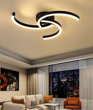 Moderne LED Plafondlamp – Spiraalvormig Design 52 cm met Warm Wit Licht 24W voor Woonkamer en Slaapkamer
