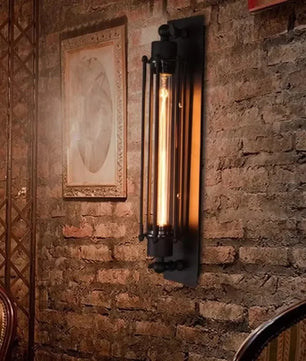 Retro Wandlamp van Smeedijzer – Industriële Amerikaanse Stijl LED Wandkandelaar voor Restaurant, Gang, Woonkamer en Slaapkamer