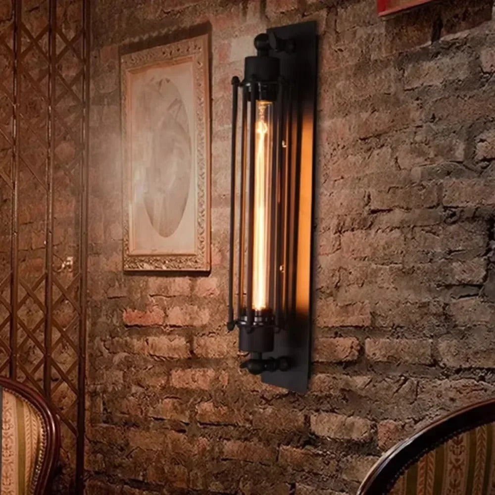 Retro Wandlamp van Smeedijzer – Industriële Amerikaanse Stijl LED Wandkandelaar voor Restaurant, Gang, Woonkamer en Slaapkamer