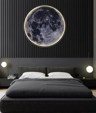 3D LED Maan Wandlamp – Realistische Maanlamp met Afstandsbediening – Decoratieve Muurlamp voor Woonkamer & Slaapkamer