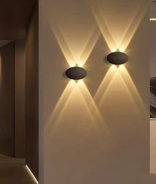 Ovale LED Wandlamp – IP65 Waterdichte Binnen en Buitenverlichting 4W Warm Wit 3000K voor Tuin, Terras en Gang