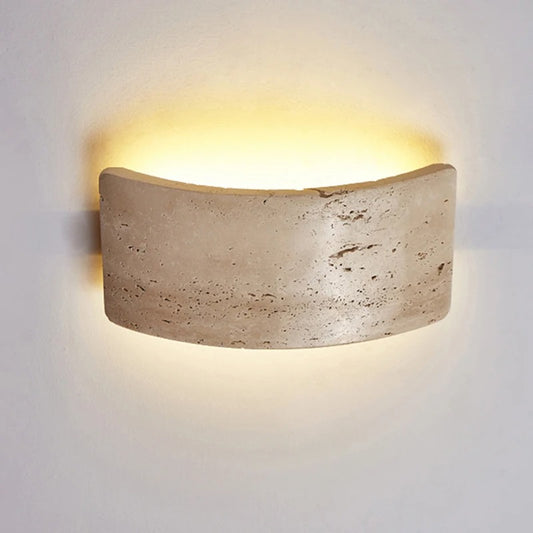 Natuursteen LED Wandlamp – Minimalistische Sfeerverlichting voor Slaapkamer, Keuken en Gang