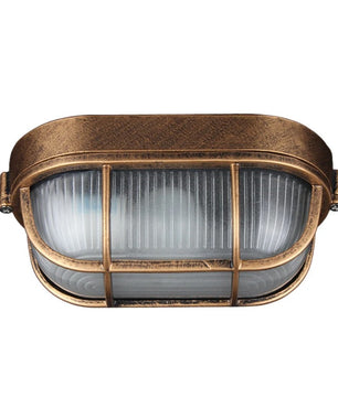 Retro Waterdichte Wandlamp IP65 – Industriële Buitenverlichting van Aluminium en Glas met E27 Fitting