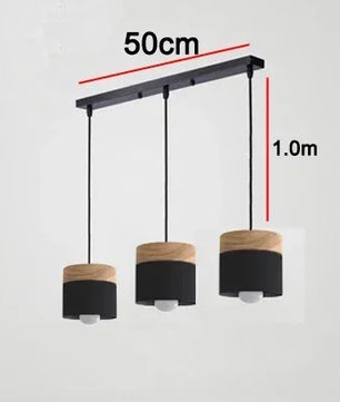 Nordic Moderne LED Hanglamp – Aluminium & Hout Plafondlamp voor Keuken, Bar & Woonkamer
