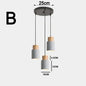 Nordic Moderne LED Hanglamp – Aluminium & Hout Plafondlamp voor Keuken, Bar & Woonkamer