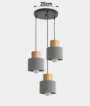 Nordic Moderne LED Hanglamp – Aluminium & Hout Plafondlamp voor Keuken, Bar & Woonkamer