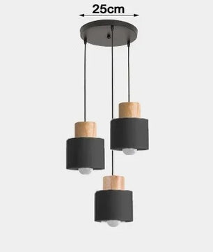 Nordic Moderne LED Hanglamp – Aluminium & Hout Plafondlamp voor Keuken, Bar & Woonkamer