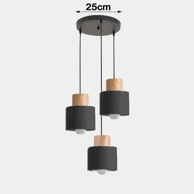 Nordic Moderne LED Hanglamp – Aluminium & Hout Plafondlamp voor Keuken, Bar & Woonkamer