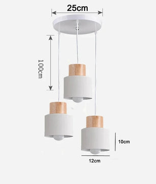 Nordic Moderne LED Hanglamp – Aluminium & Hout Plafondlamp voor Keuken, Bar & Woonkamer