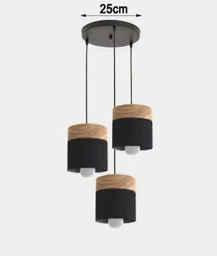 Nordic Moderne LED Hanglamp – Aluminium & Hout Plafondlamp voor Keuken, Bar & Woonkamer