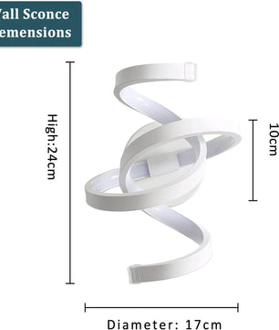 Moderne LED Spiraal Wandlamp – Aluminium en Acryl, 20W 2200LM voor Woonkamer en Slaapkamer
