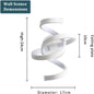 Moderne LED Spiraal Wandlamp – Aluminium en Acryl, 20W 2200LM voor Woonkamer en Slaapkamer
