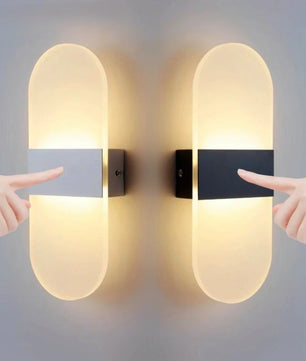 Draadloze LED Wandlamp – USB Oplaadbaar met Touch Sensor – Moderne Wandverlichting voor Slaapkamer, Trap en Gang