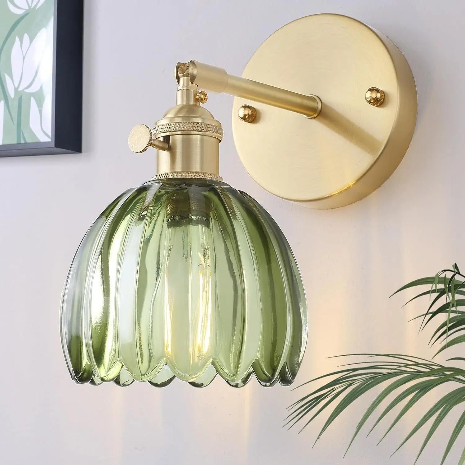 Vintage Glazen Wandlamp – Draadloos en Oplaadbaar met RGB LED – Decoratieve Wandverlichting met Afstandsbediening voor Woonkamer en Slaapkamer