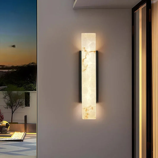 Moderne Marmeren LED Wandlamp – Waterdicht Design voor Binnen en Buiten