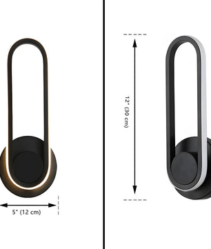 Moderne LED Wandlamp – 330° Draaibaar en Verstelbaar – Zwarte Metalen Wandverlichting 8W 6500K voor Slaapkamer, Woonkamer & Hal