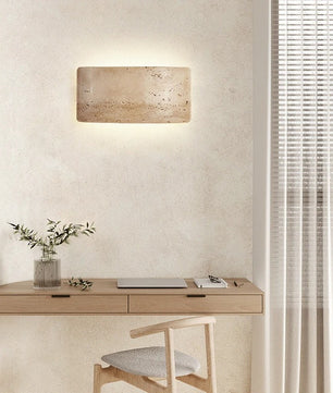 Natuursteen LED Wandlamp – Minimalistische Sfeerverlichting voor Slaapkamer, Keuken en Gang