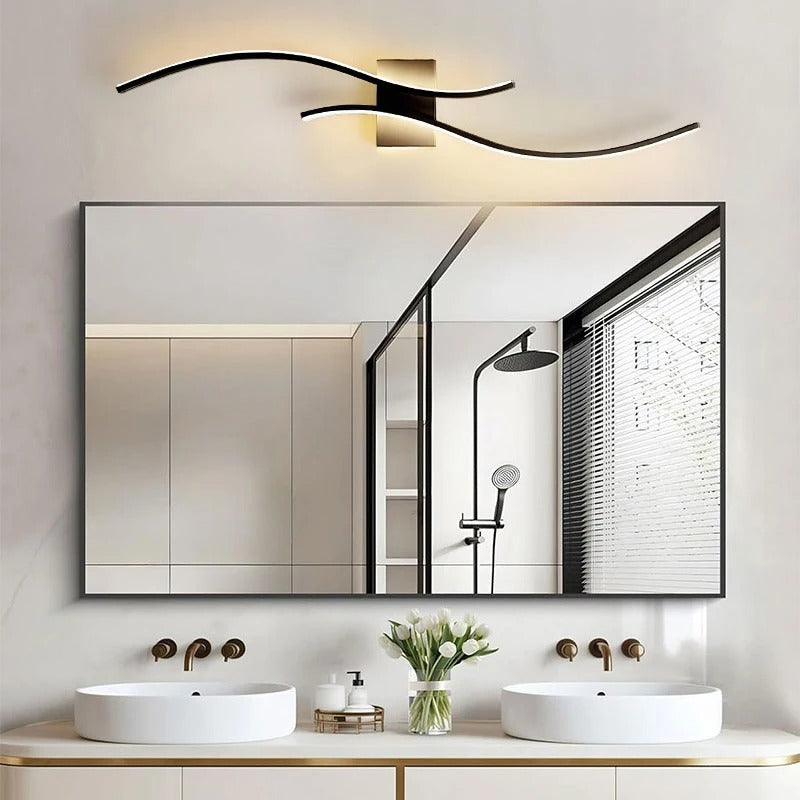 Nordic LED Wandlamp – Minimalistisch Scandinavisch Design – Zwart – Sfeervolle Wandverlichting voor Slaapkamer, Woonkamer en Gang