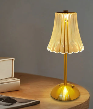 Kristallen LED Tafellamp – Oplaadbare Dimbare Nachtlamp en Boeklicht voor Sfeerverlichting en Decor