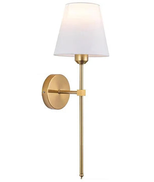 Industriële Wandlamp met Stoffen Kap – Metaal Retro Design met E27 LED – Sfeervolle Wandverlichting voor Slaapkamer, Woonkamer en Horeca