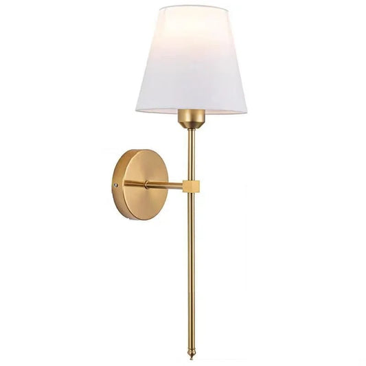 Industriële Wandlamp met Stoffen Kap – Metaal Retro Design met E27 LED – Sfeervolle Wandverlichting voor Slaapkamer, Woonkamer en Horeca