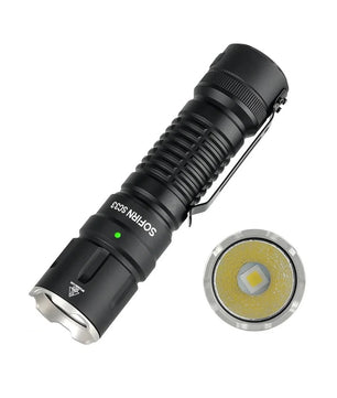 Krachtige Tactische LED Zaklamp 5200 Lumen – USB-C Oplaadbaar, IP68 Waterdicht & 21700 Batterij – Compact Aluminium Outdoor Zaklamp