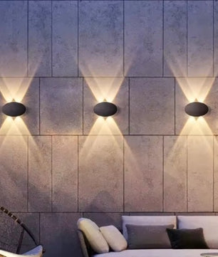 Ovale LED Wandlamp – IP65 Waterdichte Binnen en Buitenverlichting 4W Warm Wit 3000K voor Tuin, Terras en Gang
