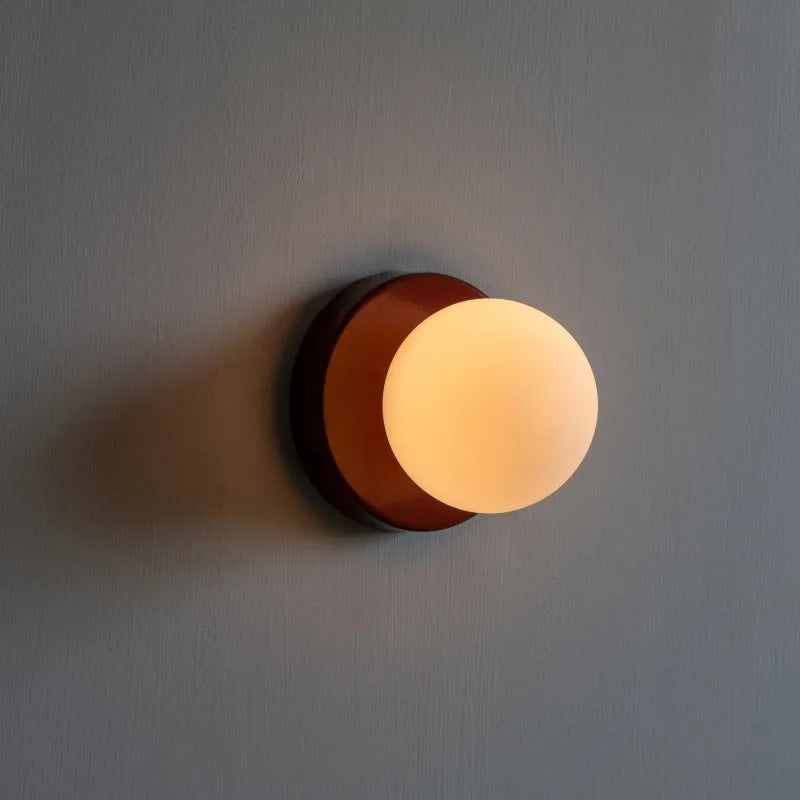 Macaron LED Wandlamp – Mini Glazen Wandlamp 10 of 12 cm – Moderne Sfeerverlichting voor Slaapkamer, Gang en Balkon