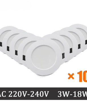 Set van 10 LED Inbouw Downlights – Ronde Plafondspots 220V met SMD2835 LED – Energiezuinige Verzonken LED Spots voor Binnen