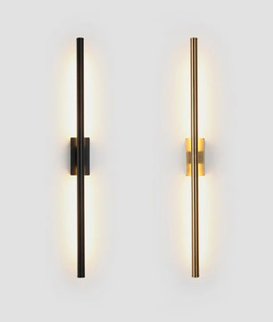 Moderne Lineaire LED Wandlamp – Minimalistische Up en Down Wandverlichting in Zwart of Goud voor Slaapkamer en Woonkamer