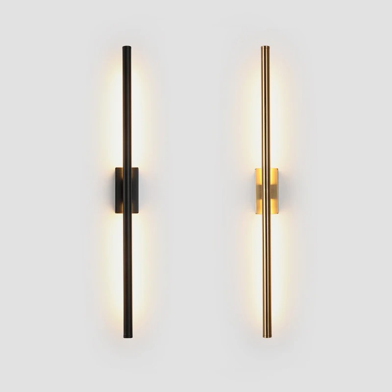 Moderne Lineaire LED Wandlamp – Minimalistische Up en Down Wandverlichting in Zwart of Goud voor Slaapkamer en Woonkamer