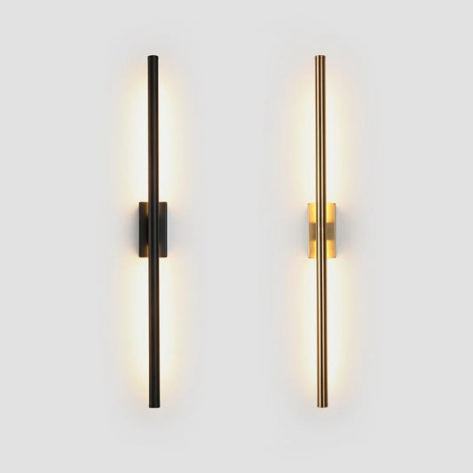 Moderne Lineaire LED Wandlamp – Minimalistische Up en Down Wandverlichting in Zwart of Goud voor Slaapkamer en Woonkamer