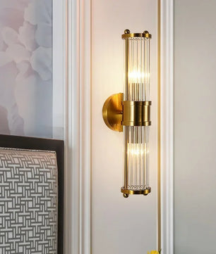 Luxe Kristallen Wandlamp – Modern Design met Gouden Afwerking – E14 Wandverlichting voor Binnen