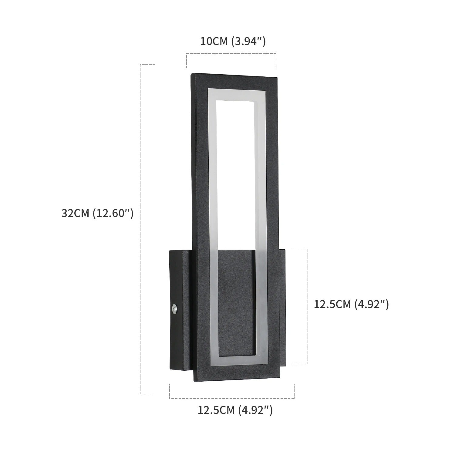 Moderne LED Wandlamp – 16W Acryl Wandverlichting – Zwart – Warm Wit 3000K – Voor Gang, Trap en Woonruimte