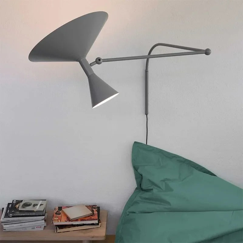 Industriële Wandlamp – Draaibaar Metalen Design – E27 – Bedlamp en Leeslamp voor Binnen